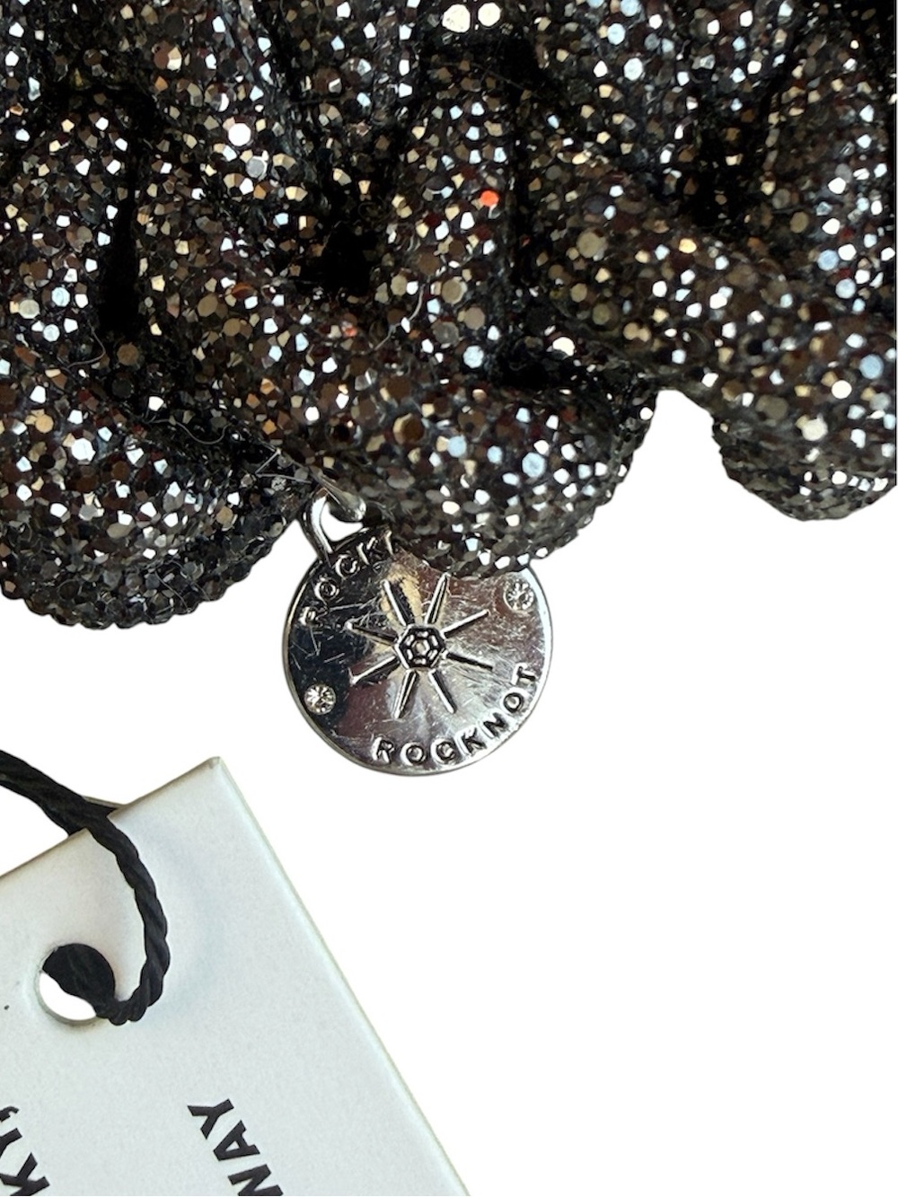 ROCKNOT Gunmetal Crystal Rhinestone Lace Chain 30" Shoulder Bag Strap NWT $140 - Picture 15 of 17